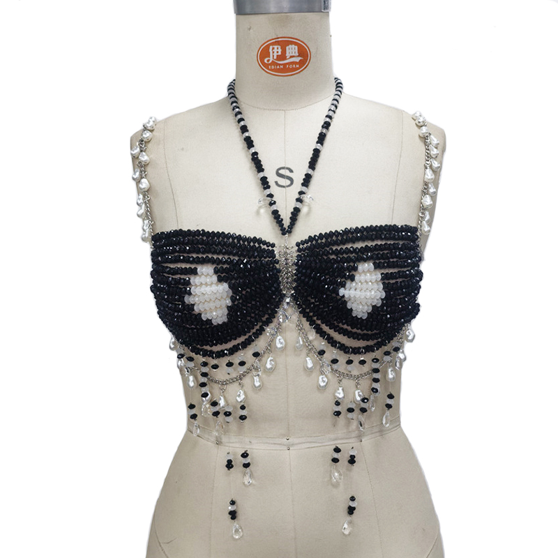 Handmade Female Crystal Body C - Body Jewelry Nipple Chain recension och pris
