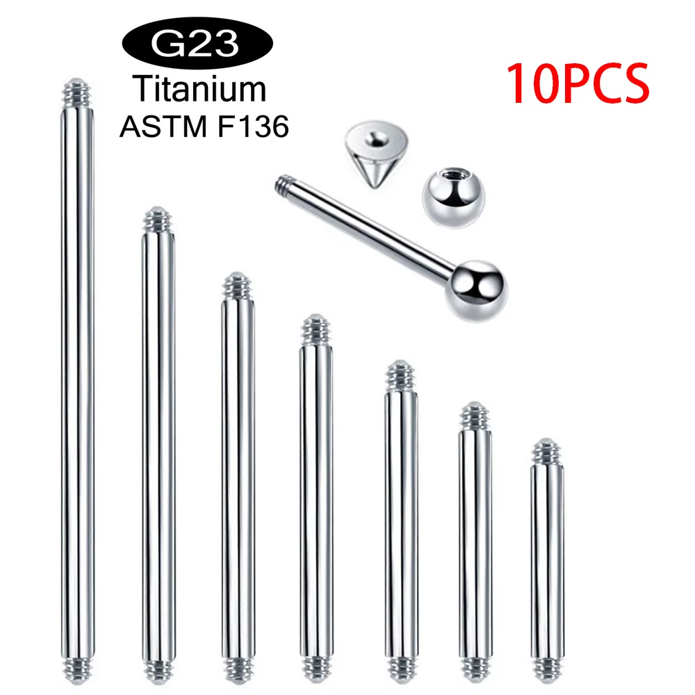 10pcs/lot ASTM F136 Implantabl - Body Jewelry Implant Grade Titanium recension och pris