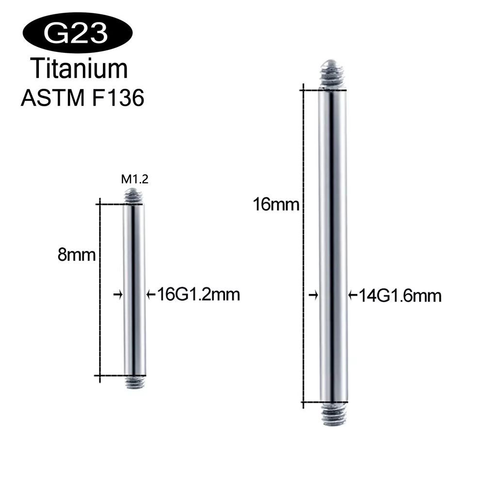 10pcs/lot ASTM F136 Implantabl - Body Jewelry Implant Grade Titanium recension och pris