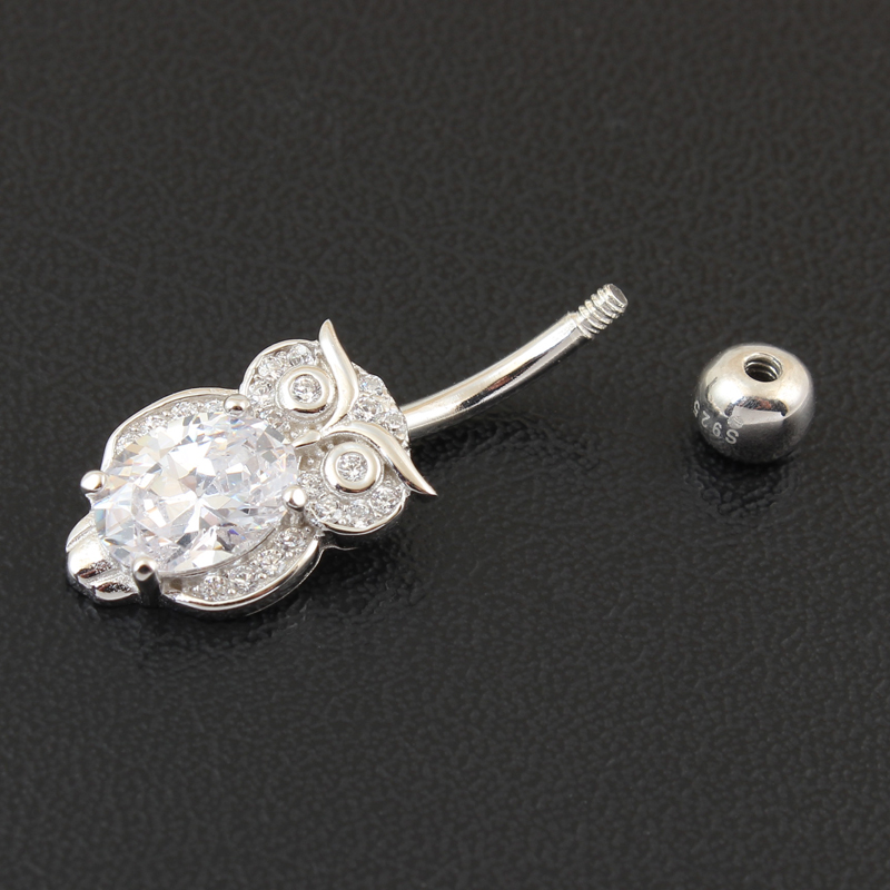 Belly button ring real 925 ste - Body Jewelry Materials recension och pris