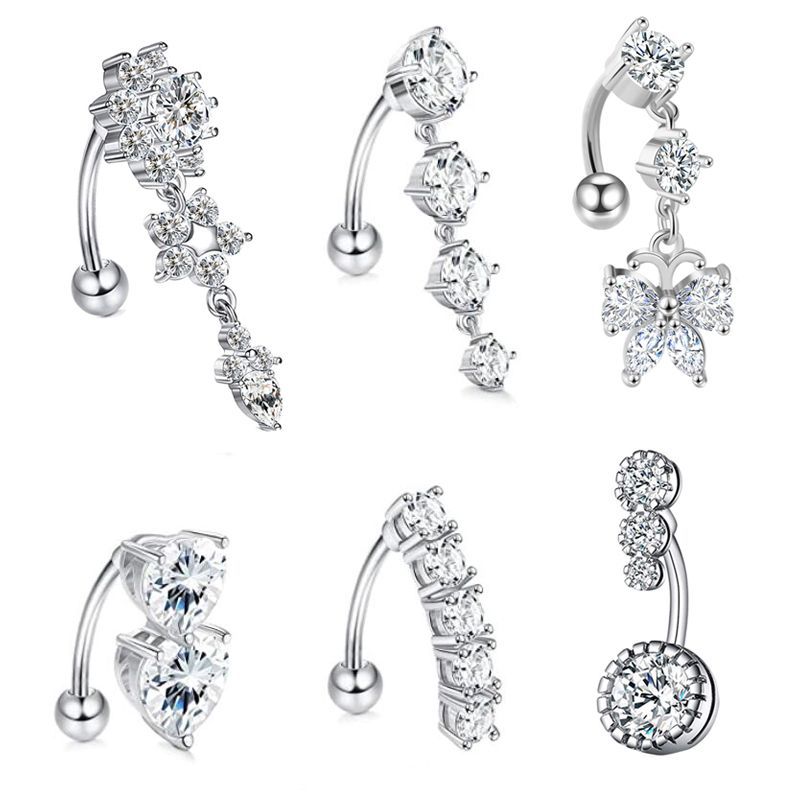 Belly Button Ring Dangle Belly - Body Jewelry Surgical Steel recension och pris