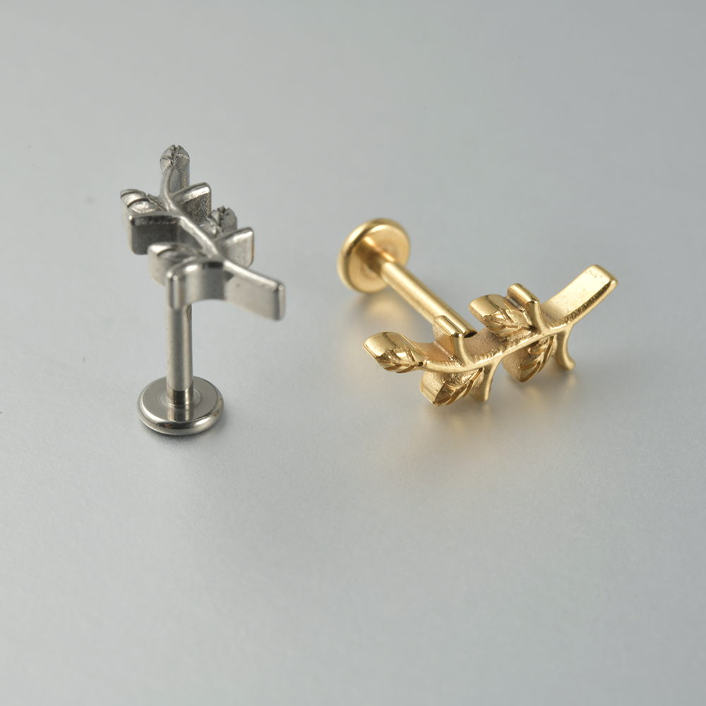 1PC Zircon&Opal G23 Solid Tita - Cluster Stud Ear recension och pris