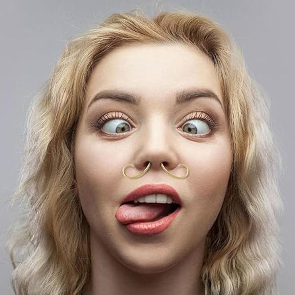 Piercing Jewelry Mustache Sept - Body Jewelry Surgical Steel recension och pris