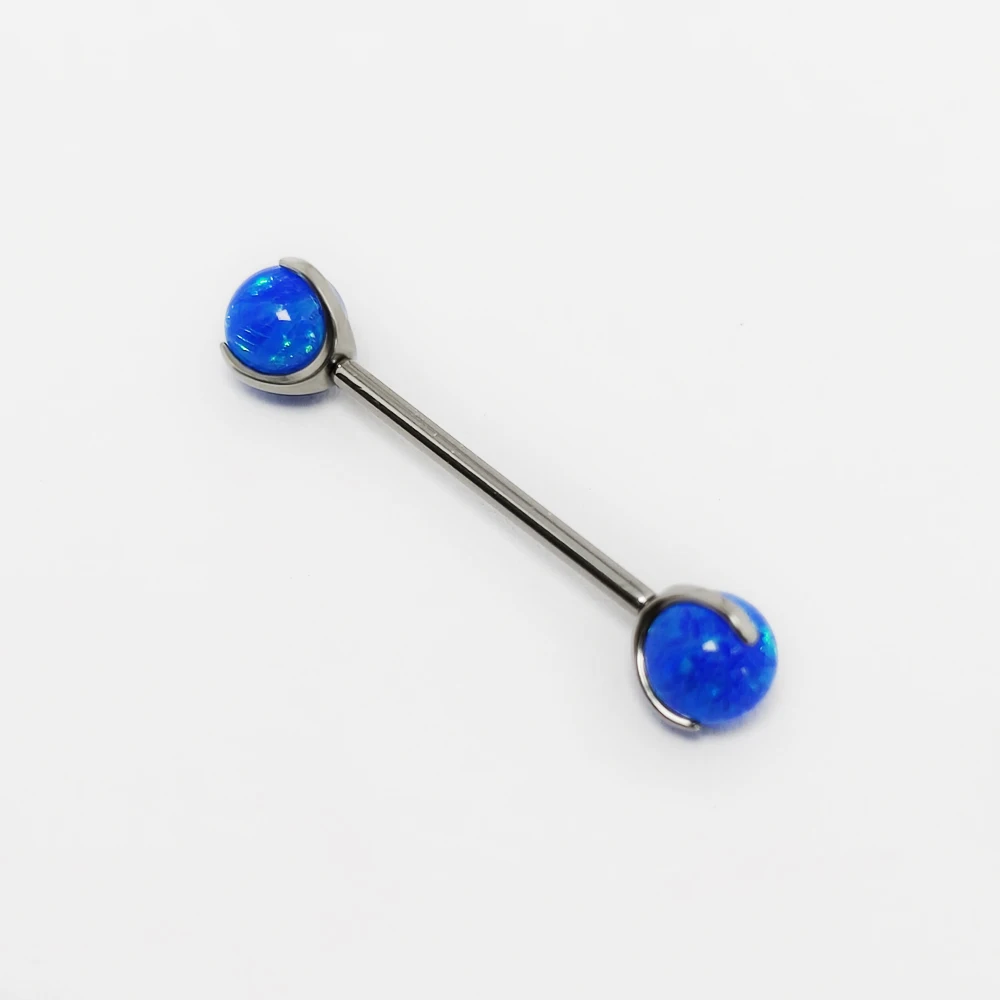 G23 Titanium opal Barbell Ball - Tongue Barbell Straight recension och pris