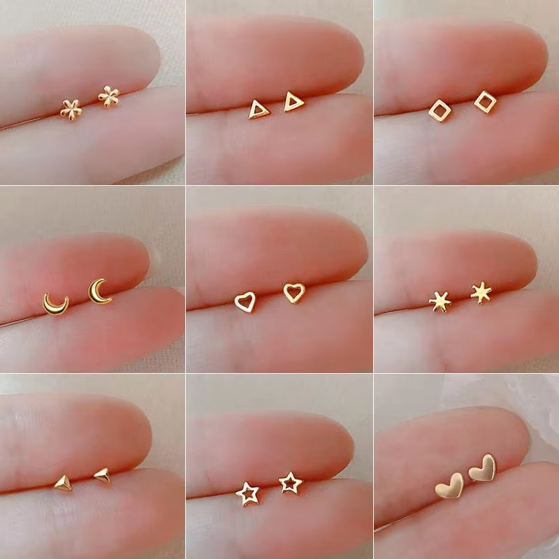 Korean Minimalism Gold Color S - Body Jewelry Hypoallergenic recension och pris