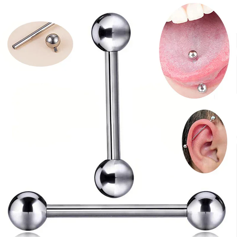 ASTM F136 Titanium Piercing Ba - Tongue Barbell Straight recension och pris