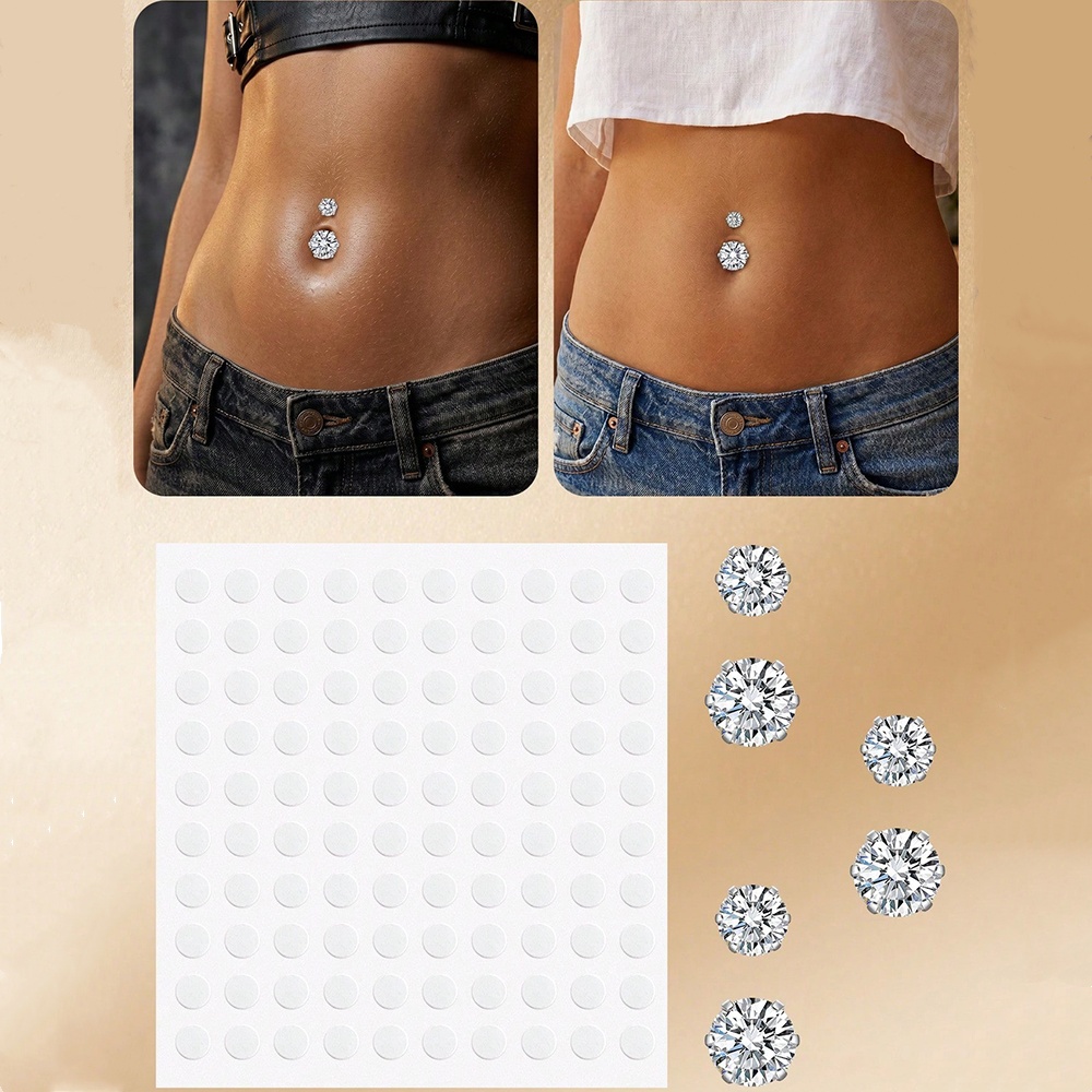 Fake Belly Piercing Cubic Zirc - Body Jewelry Piercing recension och pris