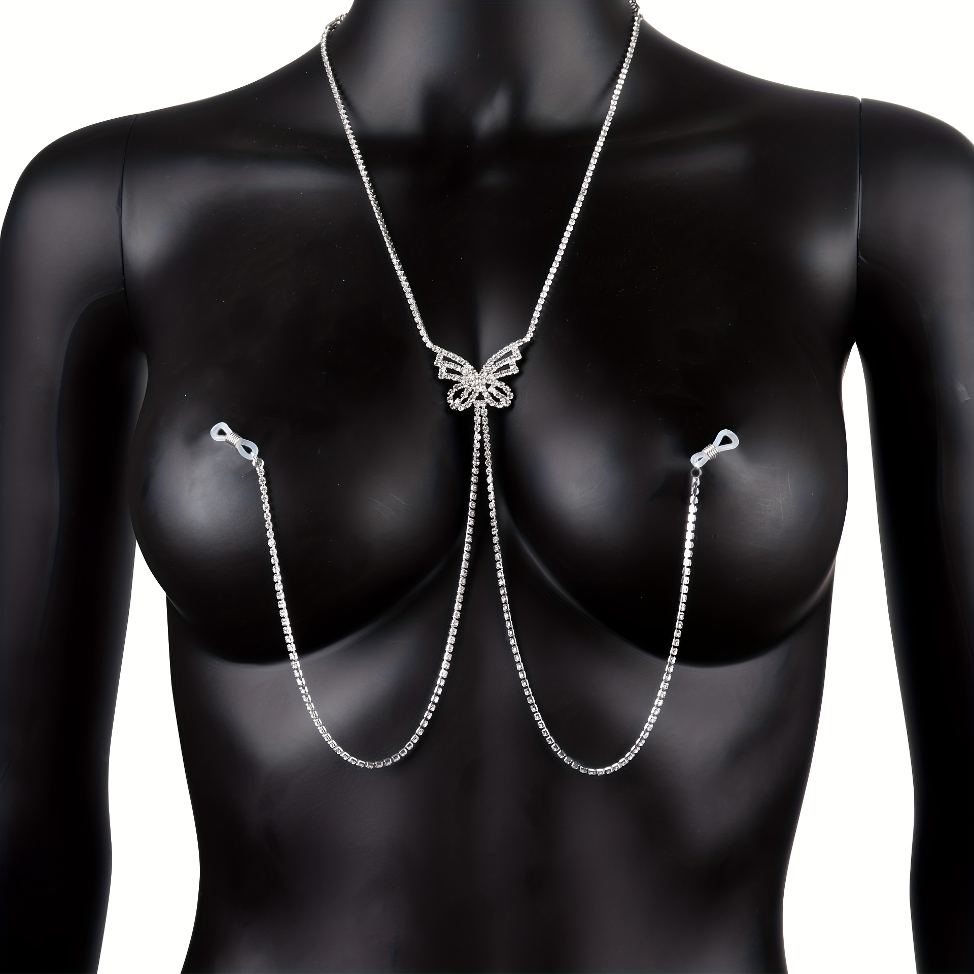 1 pc Tassel Butterfly Nipple C - Body Jewelry Nipple Chain recension och pris