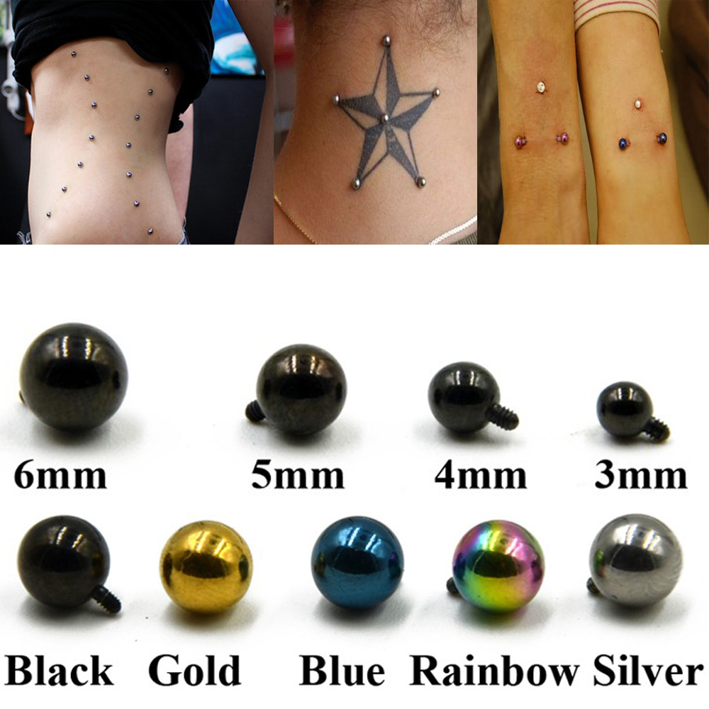 1pcs Surgical Steel Micro Derm - Dermal Anchor Top recension och pris