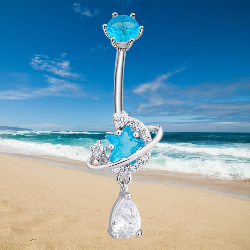 New Crystal Dangle Belly Butto - Body Jewelry Universe recension och pris