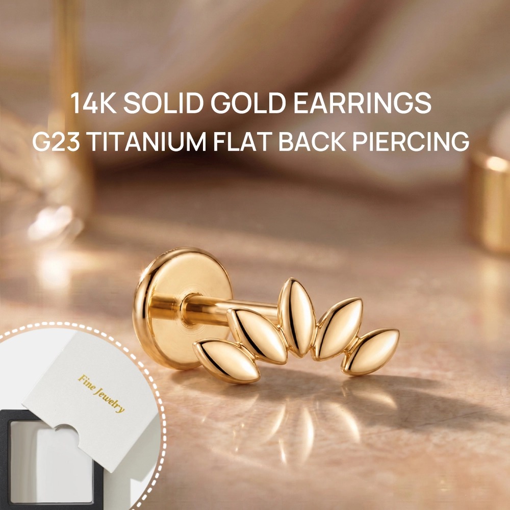 DIeSchein 14K Solid Gold Stud  - Body Jewelry Hypoallergenic recension och pris
