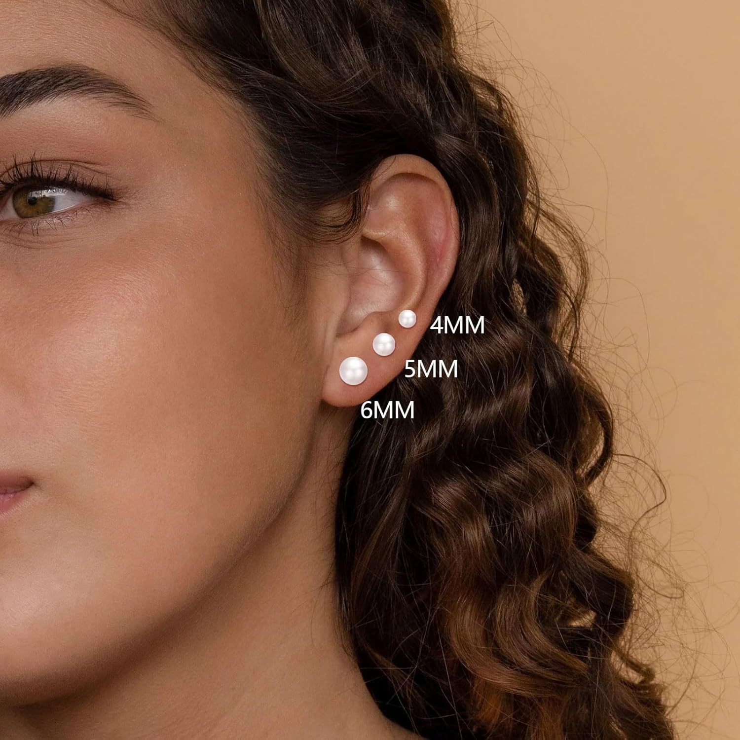 3 Pairs Tiny Pearl Stud Earrin - Body Jewelry Surgical Steel recension och pris