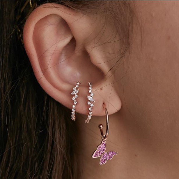 sparking bling cz cluster stud - Cluster Stud Ear recension och pris