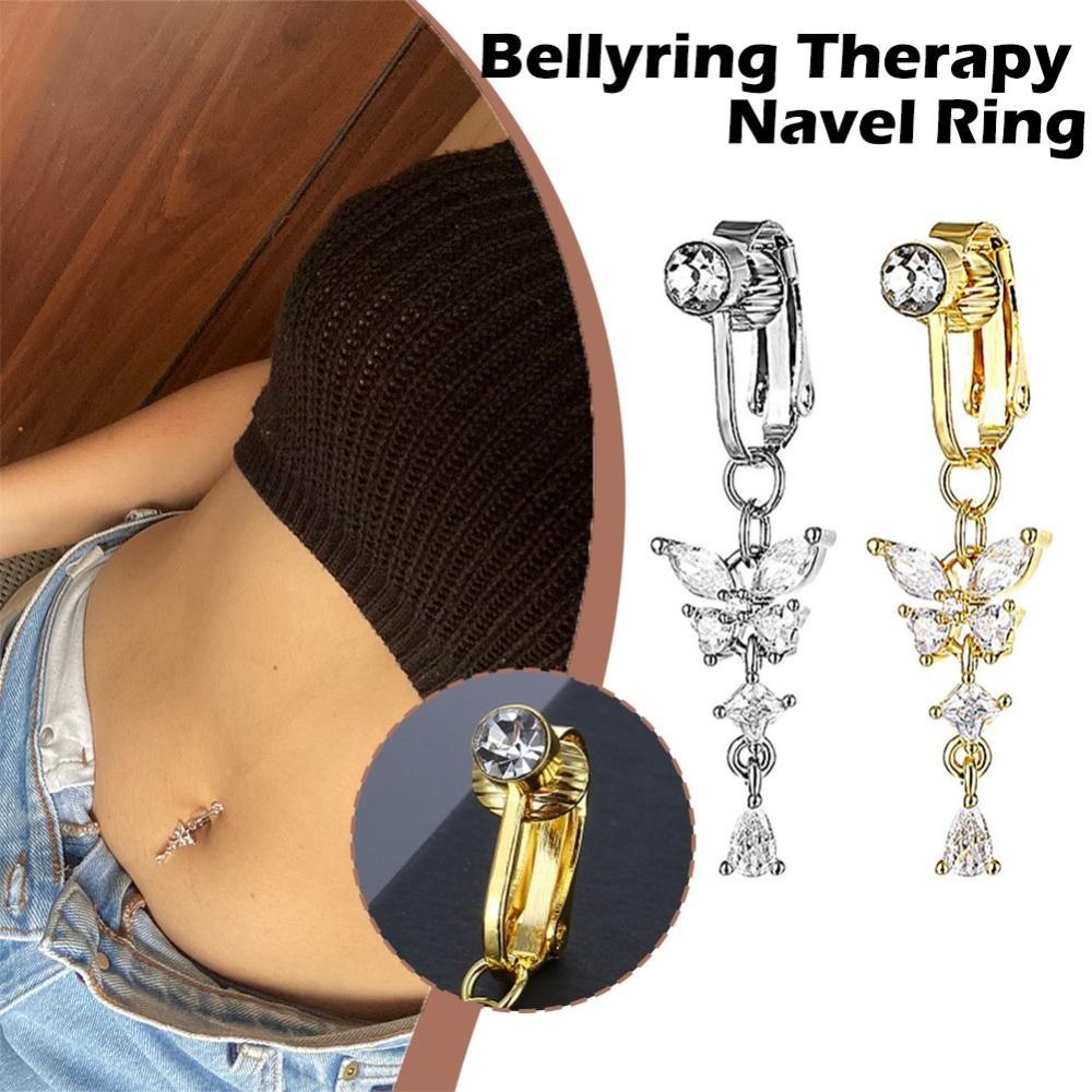 Butterfly Design Clip on Belly - Body Jewelry Materials recension och pris