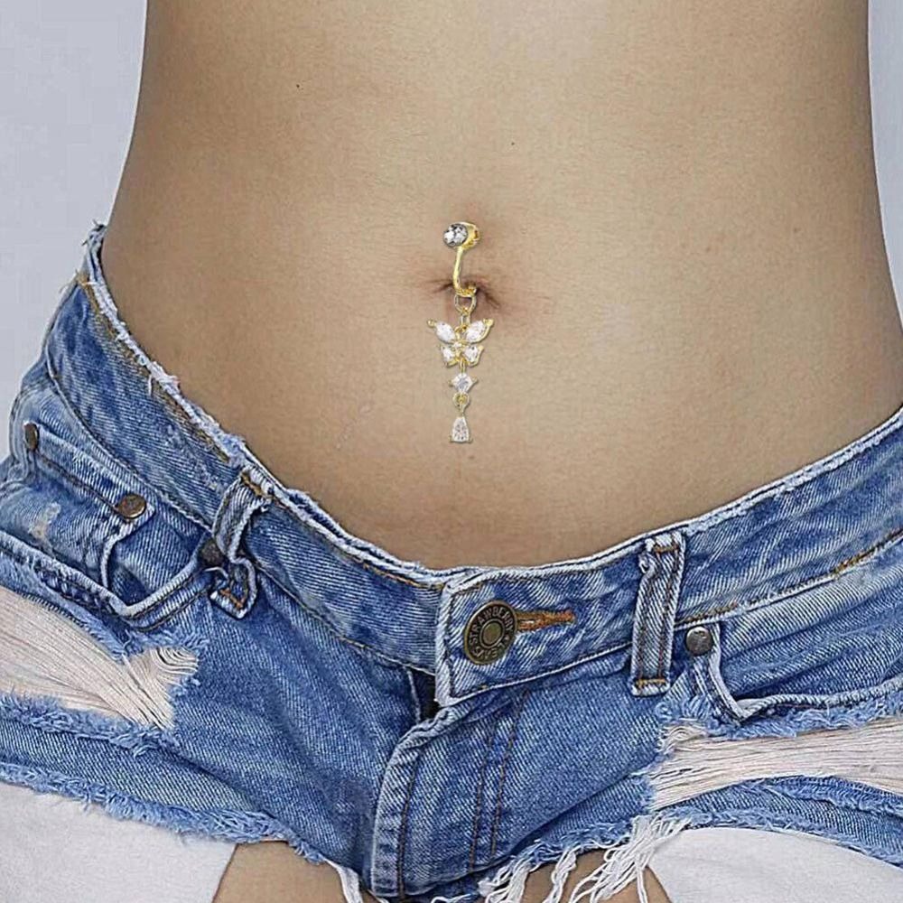 Butterfly Design Clip on Belly - Body Jewelry Materials recension och pris