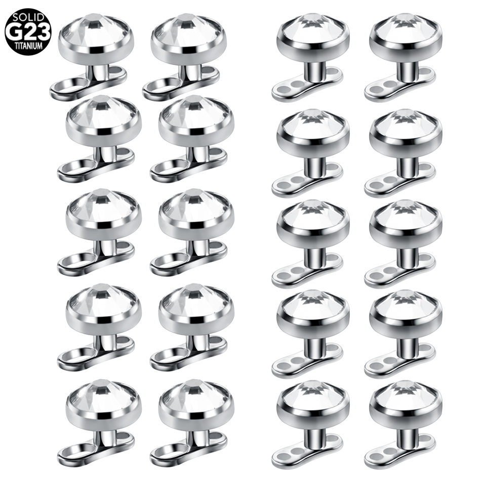 10pcs/lot Titanium Micro Derma - Dermal Anchor Top recension och pris