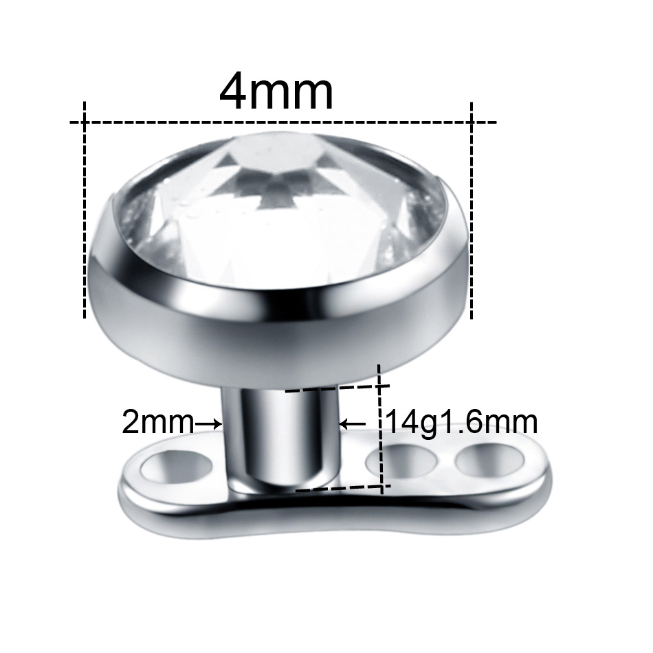10pcs/lot Titanium Micro Derma - Dermal Anchor Top recension och pris