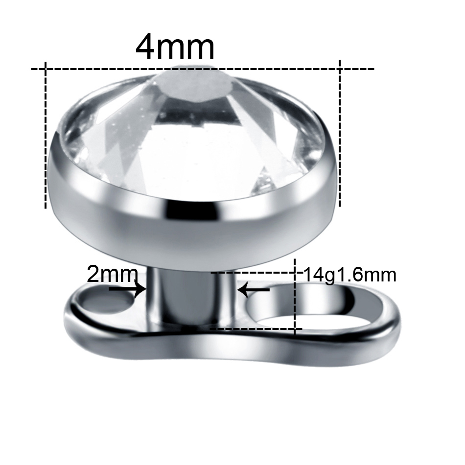 10pcs/lot Titanium Micro Derma - Dermal Anchor Top recension och pris