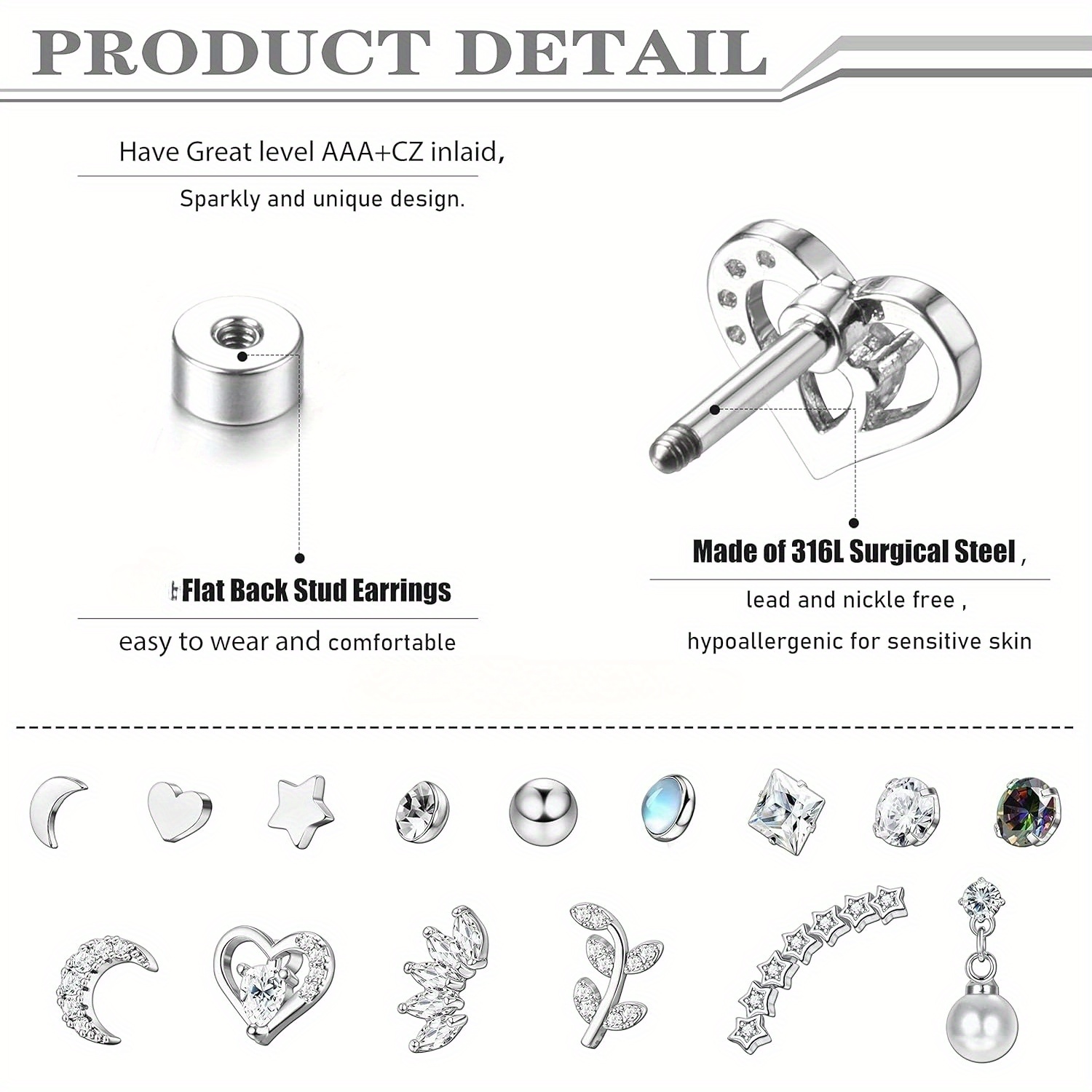 Drperfect Stainless Steel Cart - Body Jewelry Surgical Steel recension och pris