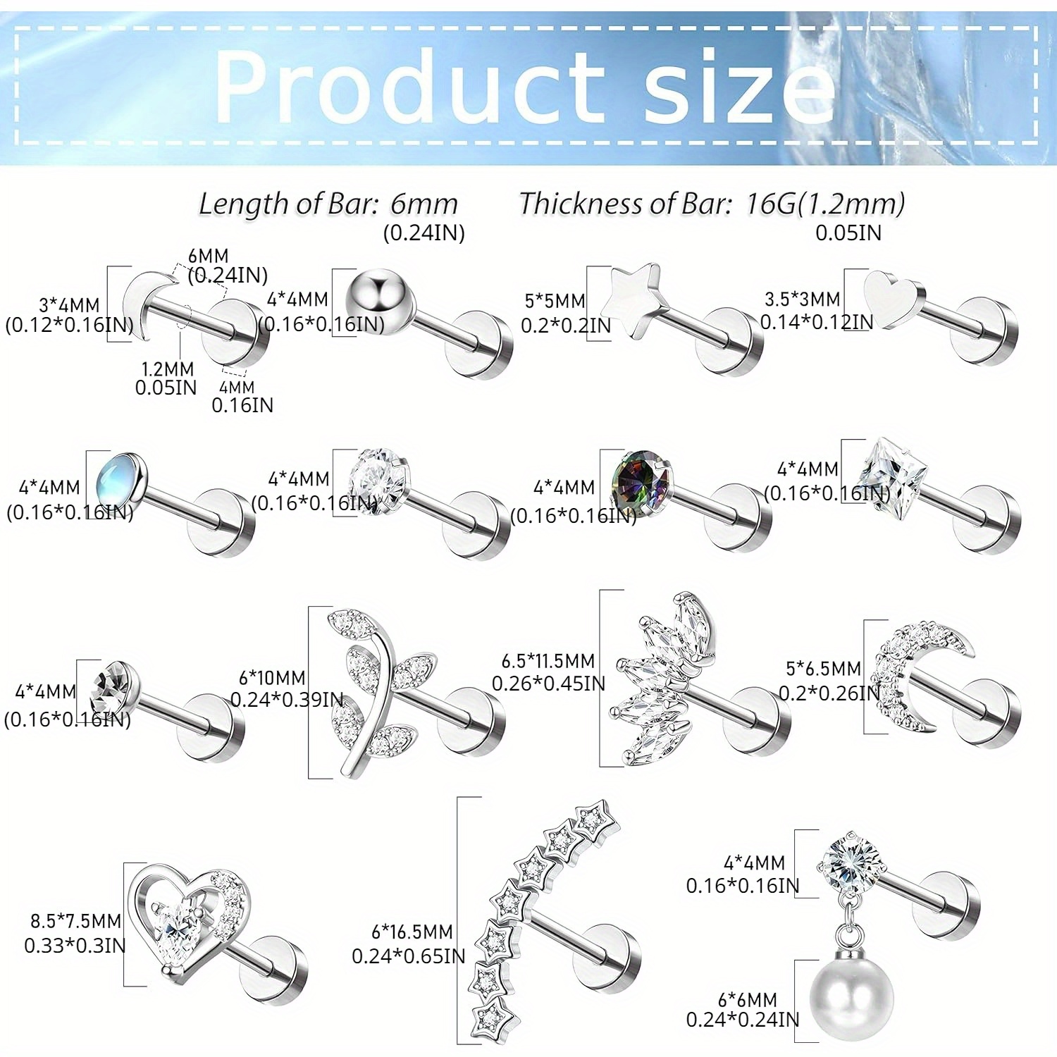 Drperfect Stainless Steel Cart - Body Jewelry Surgical Steel recension och pris
