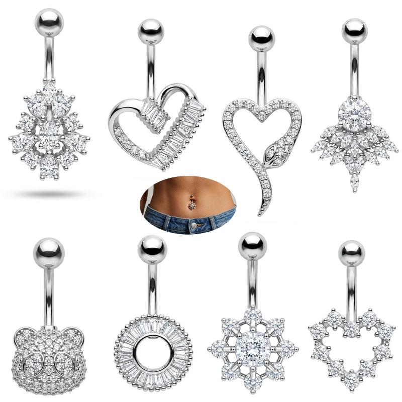 Butterfly Flower Belly Button  - Body Jewelry Charms recension och pris