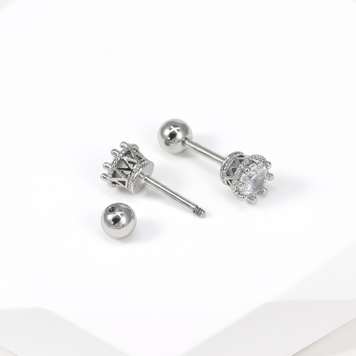 2pcs Cartilage Earrings Stud F - Body Jewelry Surgical Steel recension och pris