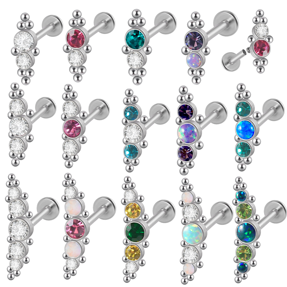 1PC 316L Surgical Steel 16G  C - Cluster Stud Ear recension och pris