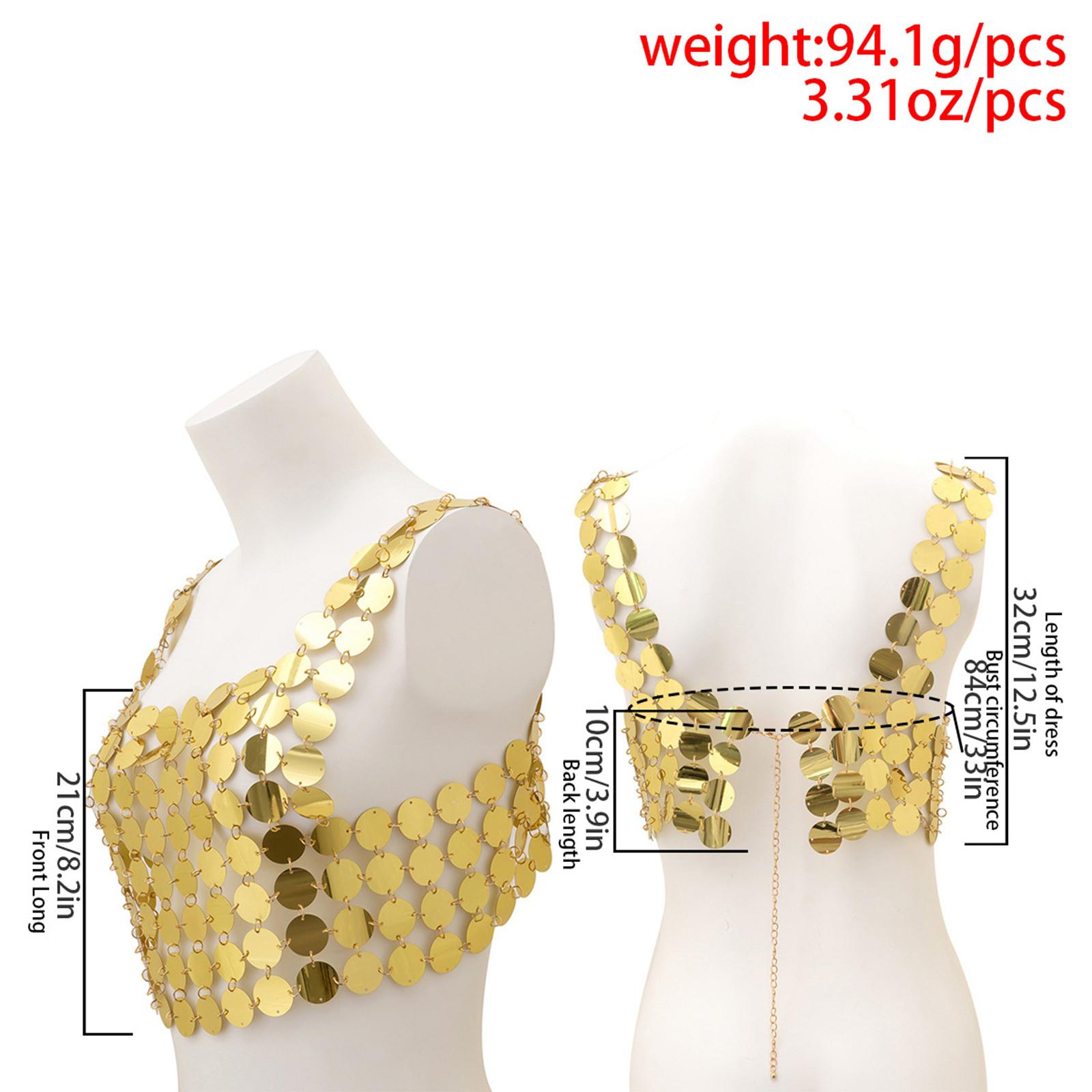 Sequin Vest Tank Tops Sparkly  - Body Jewelry Vest recension och pris