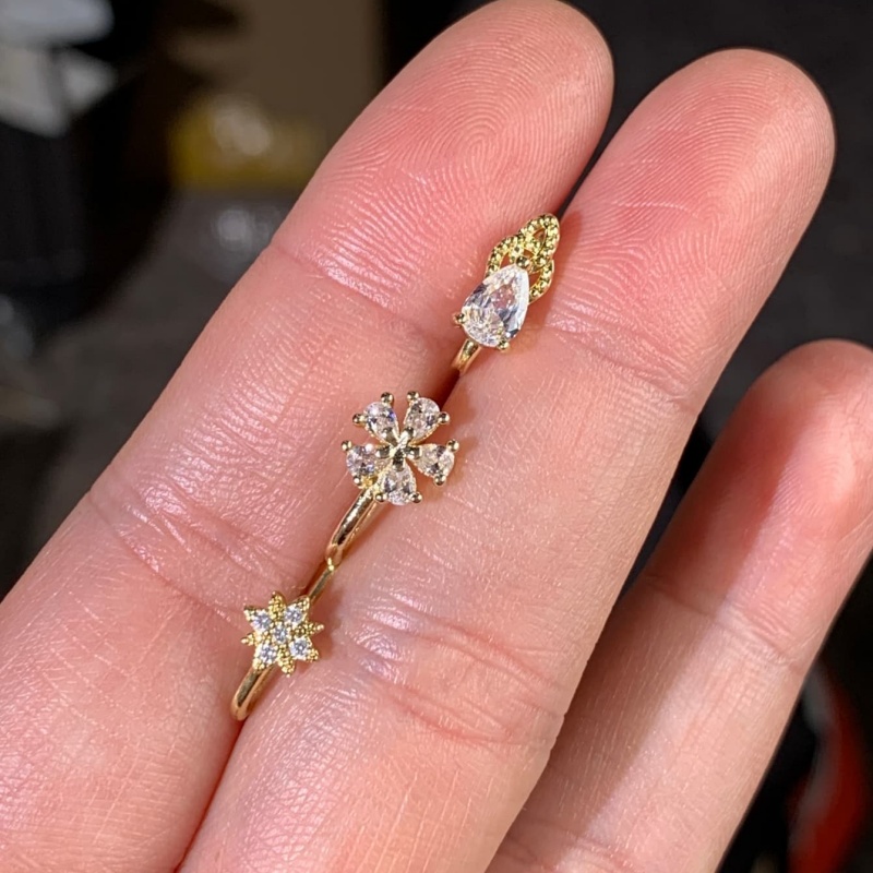 3-piece French style minimalis - Body Jewelry Materials recension och pris