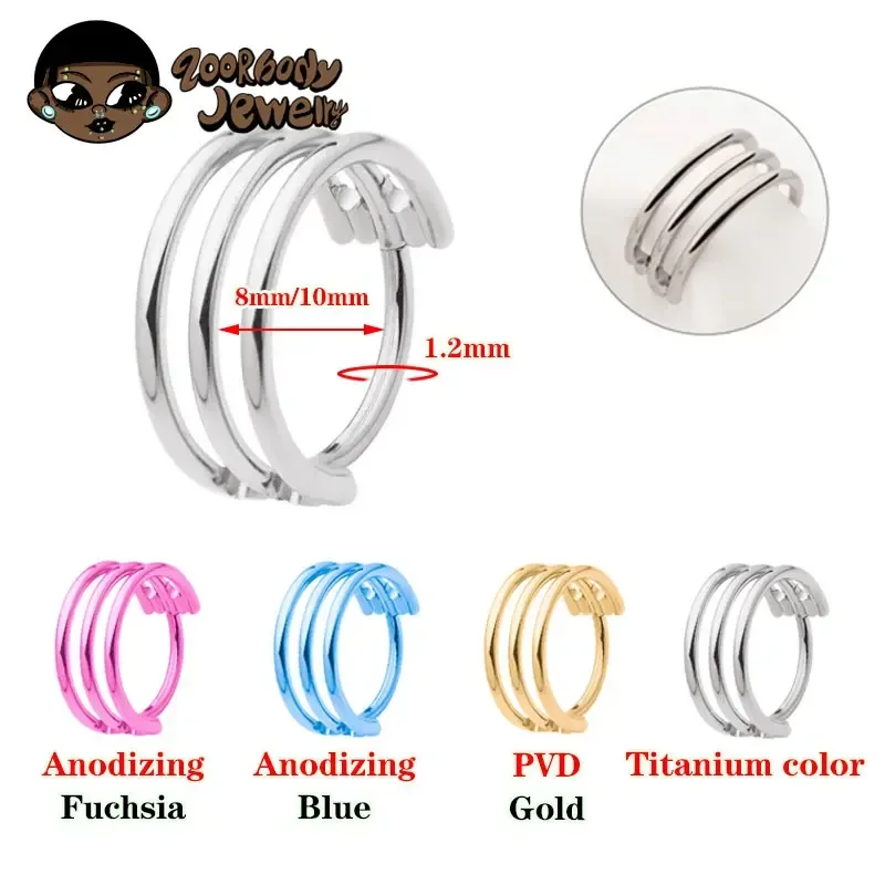 G23 Titanium Three Layer Hollo - Body Jewelry Quality recension och pris