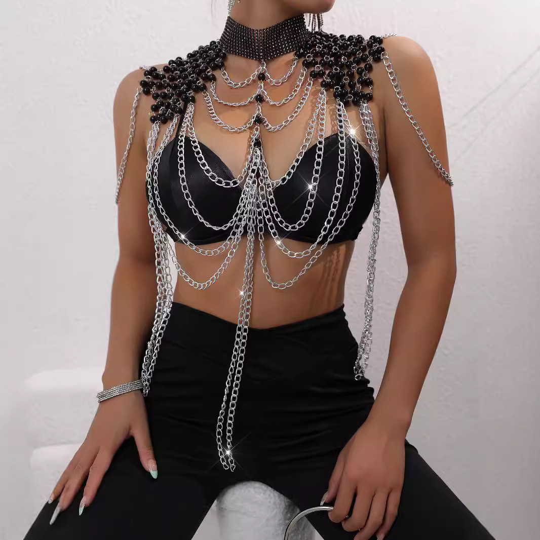 Women Bikini Pearl Vest Chest  - Body Jewelry Vest recension och pris