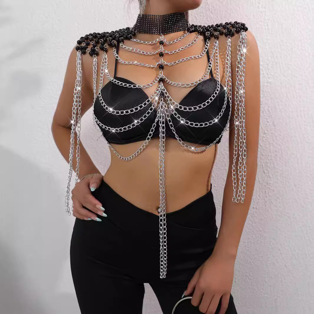Women Bikini Pearl Vest Chest  - Body Jewelry Vest recension och pris