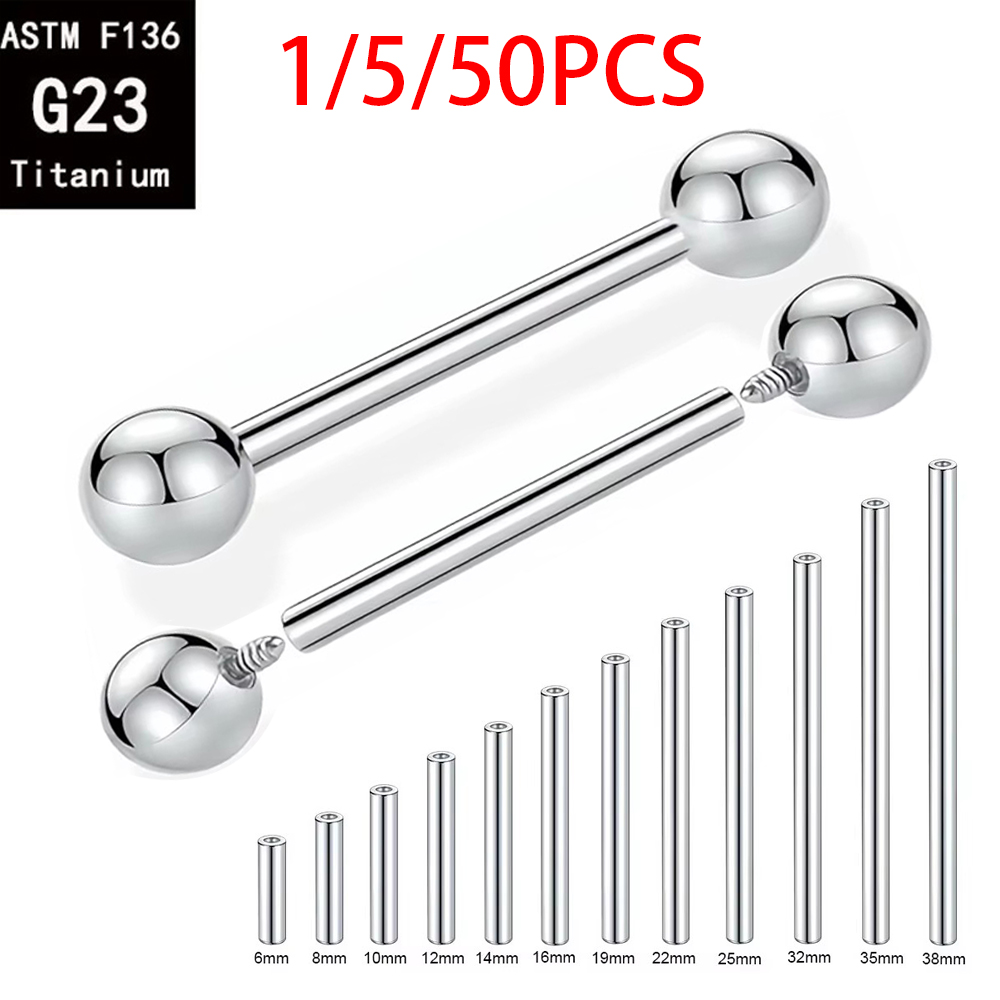 1/5/50PCS ASTM F136 Implant Gr - Body Jewelry Implant Grade Titanium recension och pris