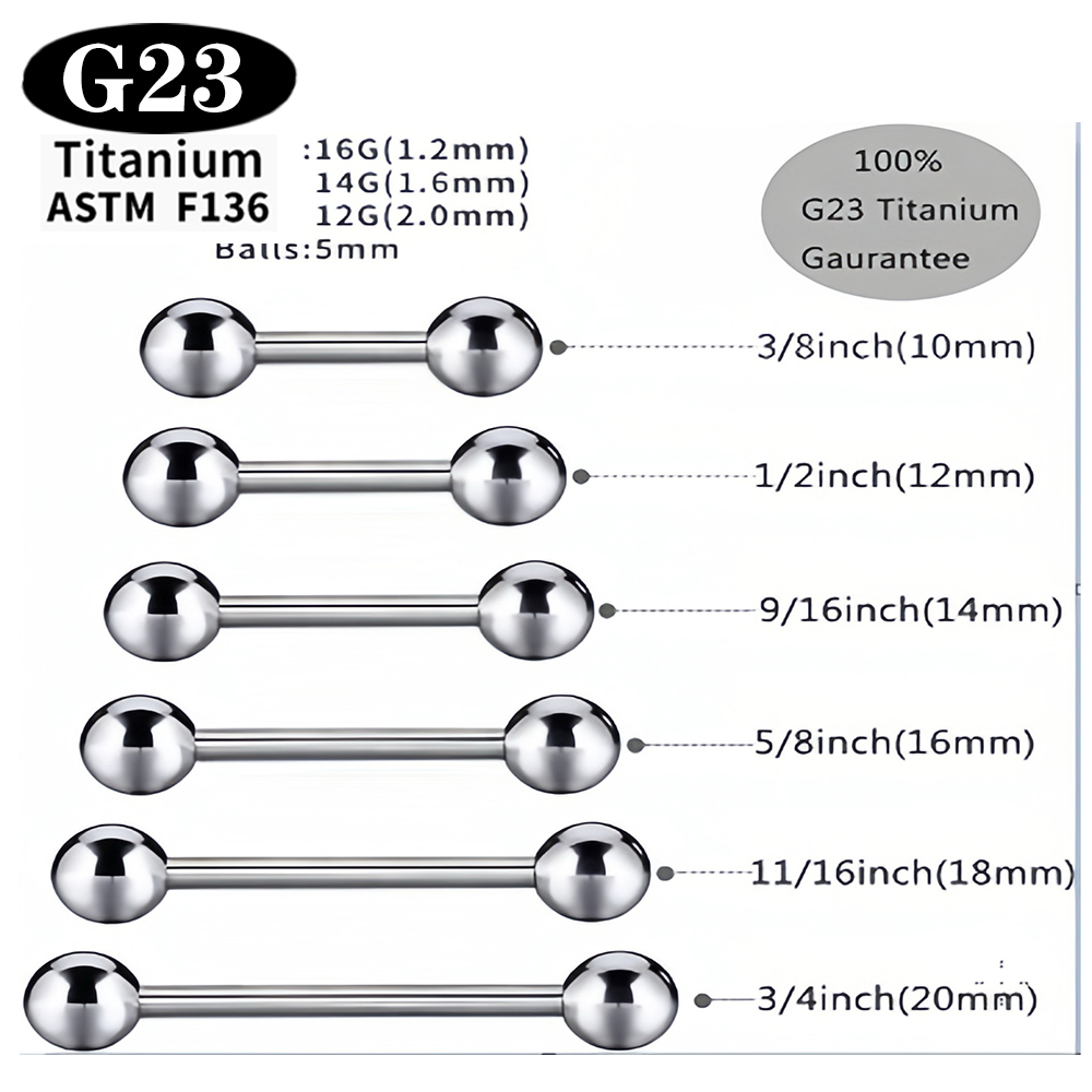 1/5/50PCS ASTM F136 Implant Gr - Body Jewelry Implant Grade Titanium recension och pris