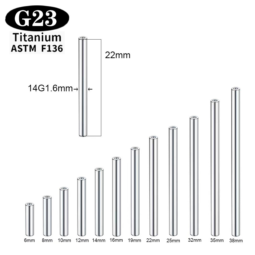 1/5/50PCS ASTM F136 Implant Gr - Body Jewelry Implant Grade Titanium recension och pris