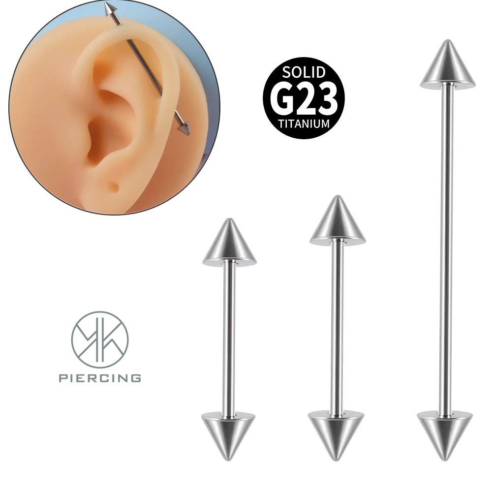 1Pc G23 Titanium Cone Industri - Tongue Barbell Straight recension och pris
