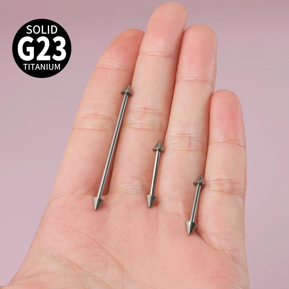 1Pc G23 Titanium Cone Industri - Tongue Barbell Straight recension och pris
