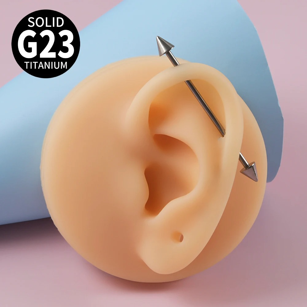 1Pc G23 Titanium Cone Industri - Tongue Barbell Straight recension och pris