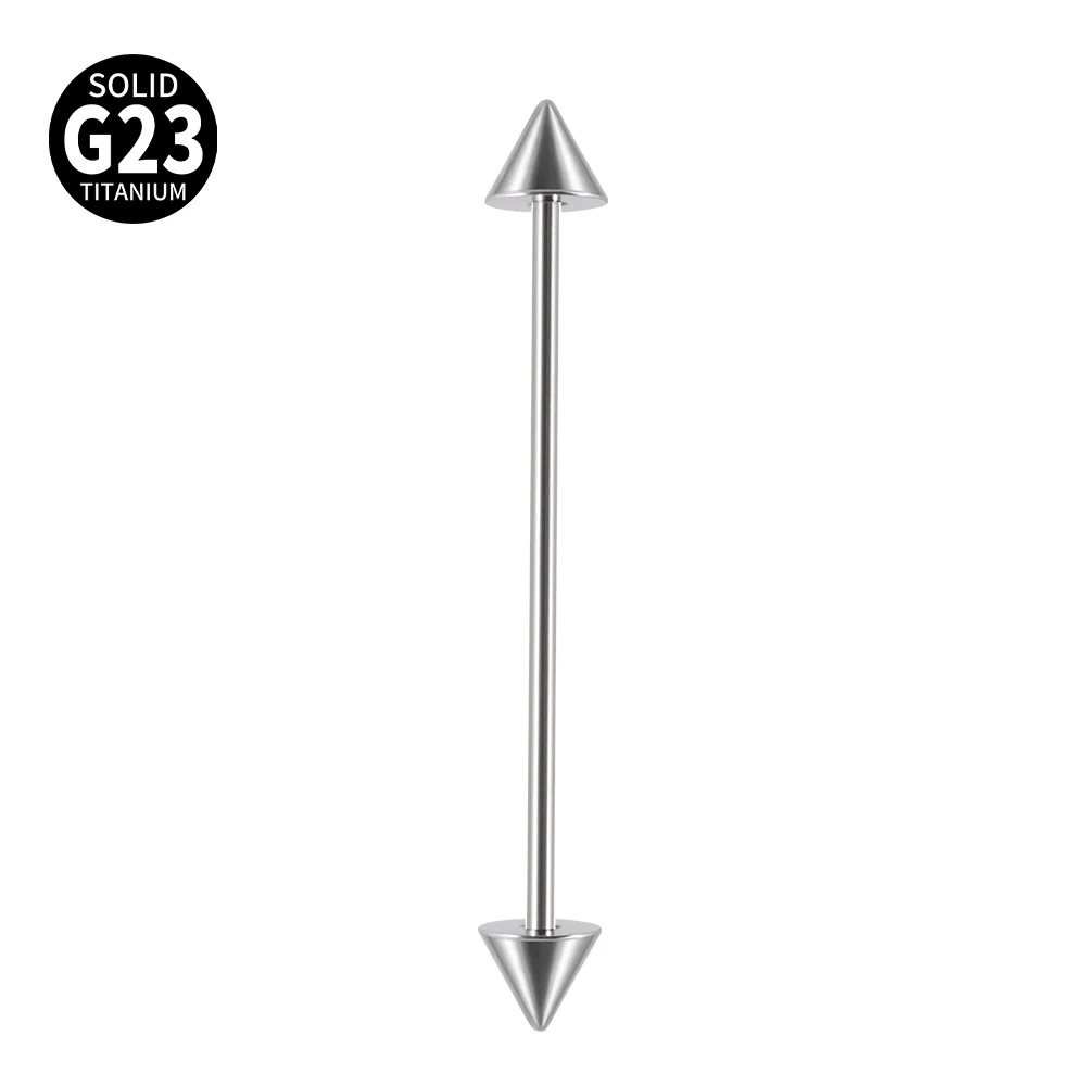 1Pc G23 Titanium Cone Industri - Tongue Barbell Straight recension och pris