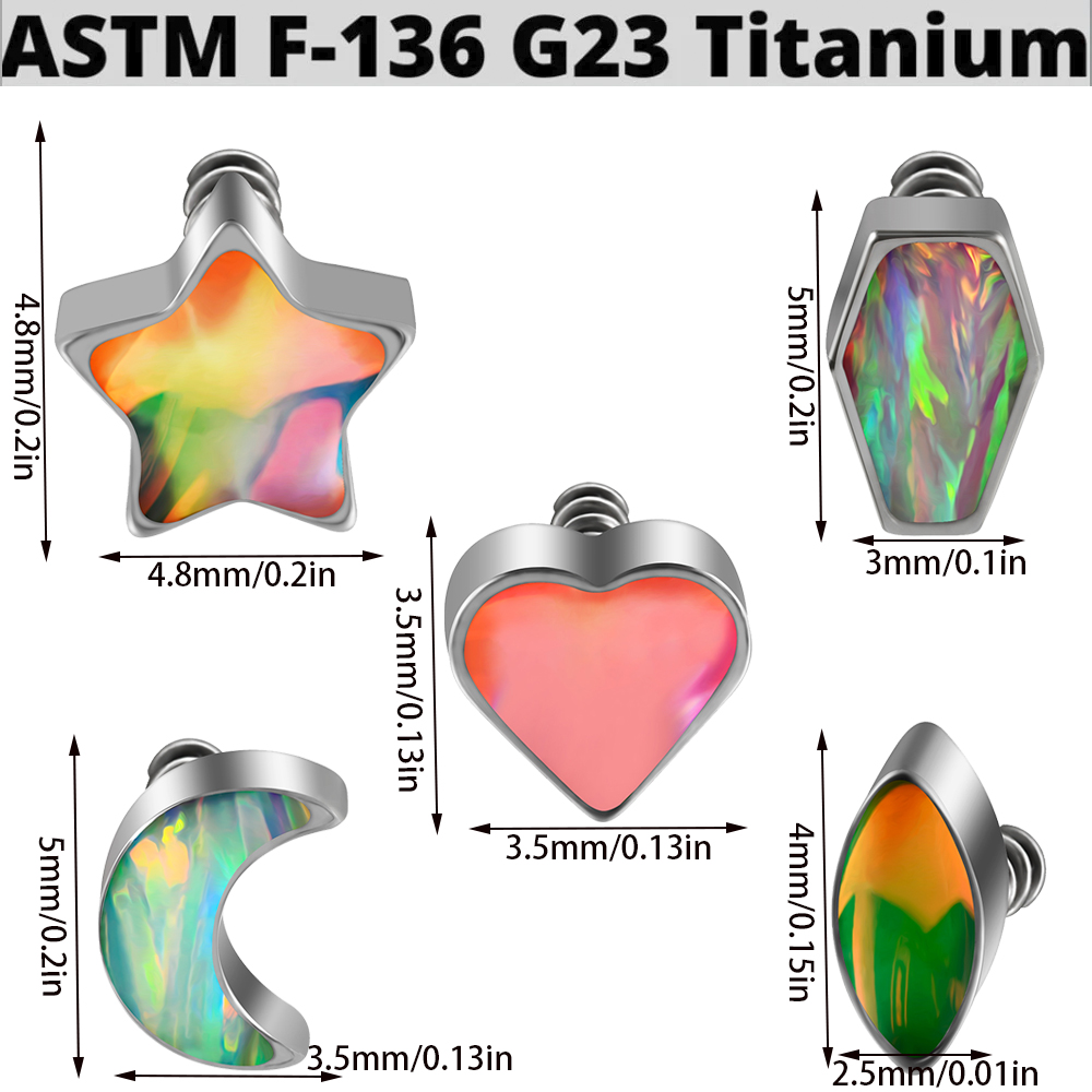1PC Titanium Prong Flash Film  - Dermal Anchor Top recension och pris
