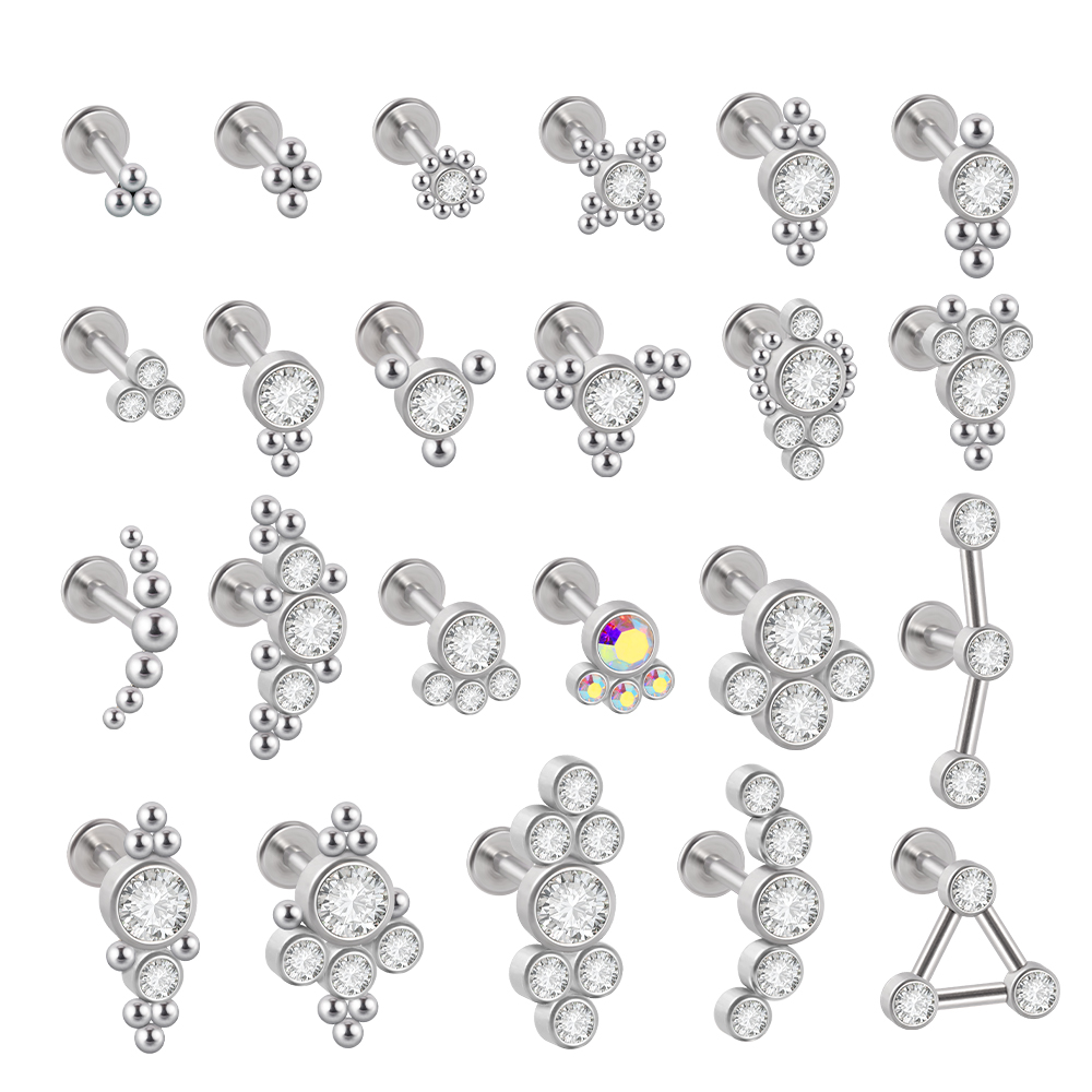 1PC Black Gold Silver Color St - Cluster Stud Ear recension och pris