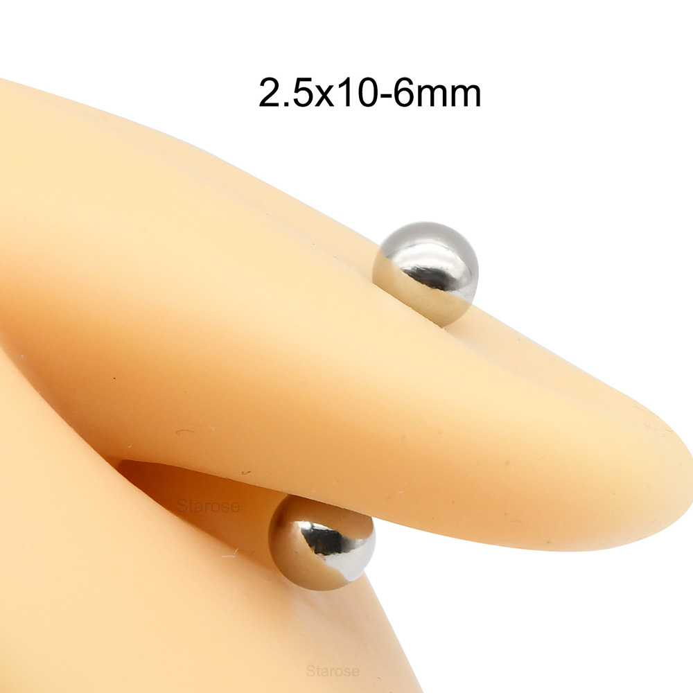 1Pc 12G-00G Stainless Steel St - Tongue Barbell Straight recension och pris