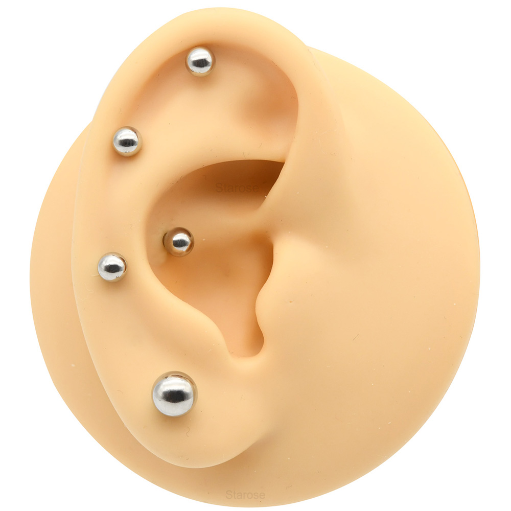 1Pc 12G-00G Stainless Steel St - Tongue Barbell Straight recension och pris