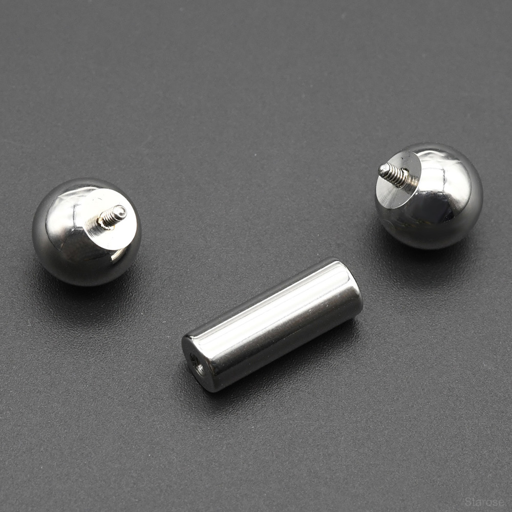 1Pc 12G-00G Stainless Steel St - Tongue Barbell Straight recension och pris