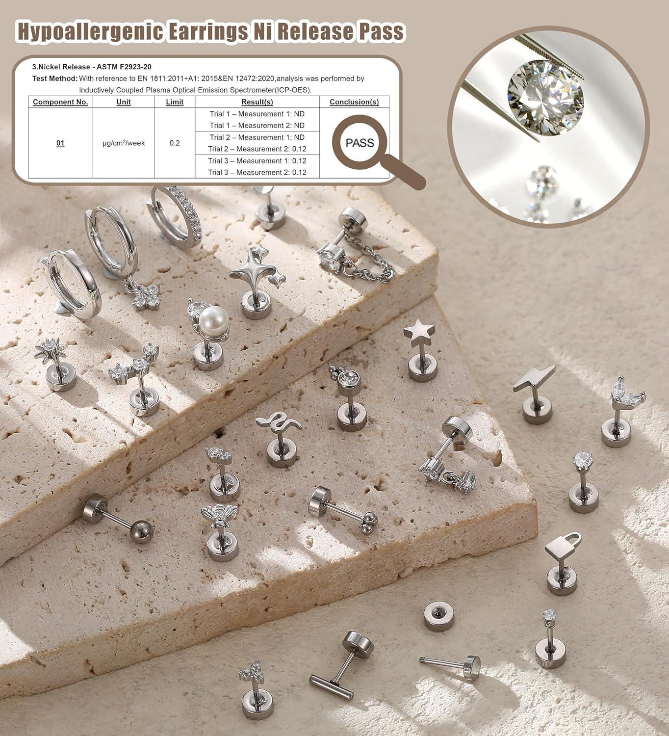 Bobisty 1pc Earrings for Sensi - Body Jewelry Surgical Steel recension och pris