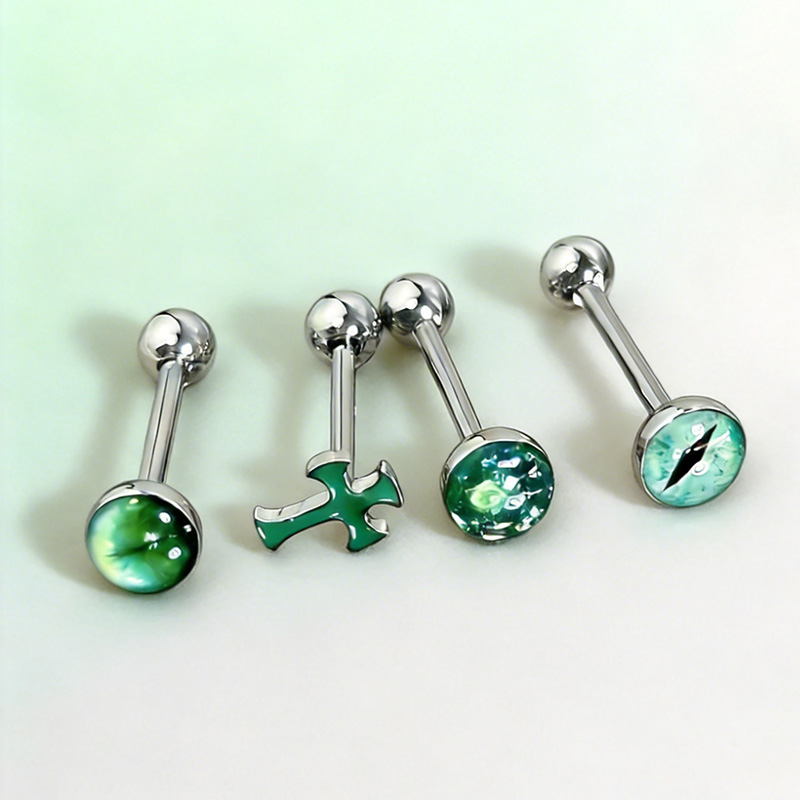 1Pc High-Quality Trendy Green  - Body Jewelry Quality recension och pris