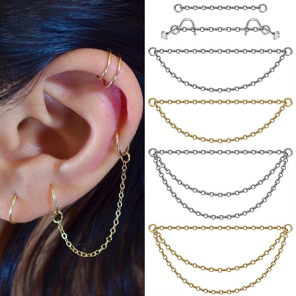 Fashion Titanium Nose Chain Do - Body Jewelry Piercing recension och pris