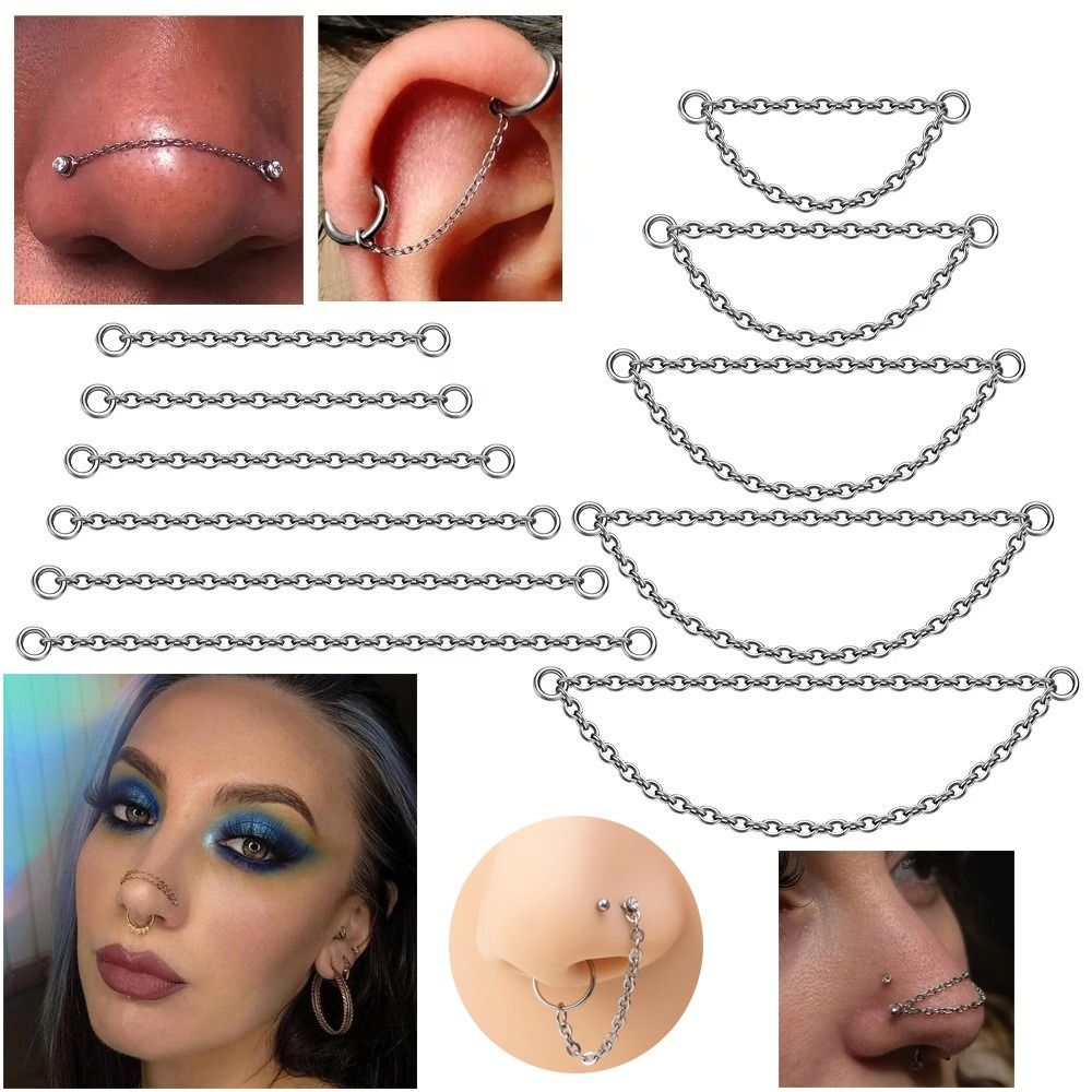 Fashion Titanium Nose Chain Do - Body Jewelry Piercing recension och pris
