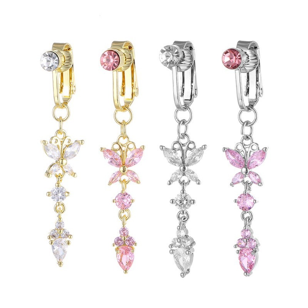Butterfly Design Clip on Belly - Body Jewelry Materials recension och pris