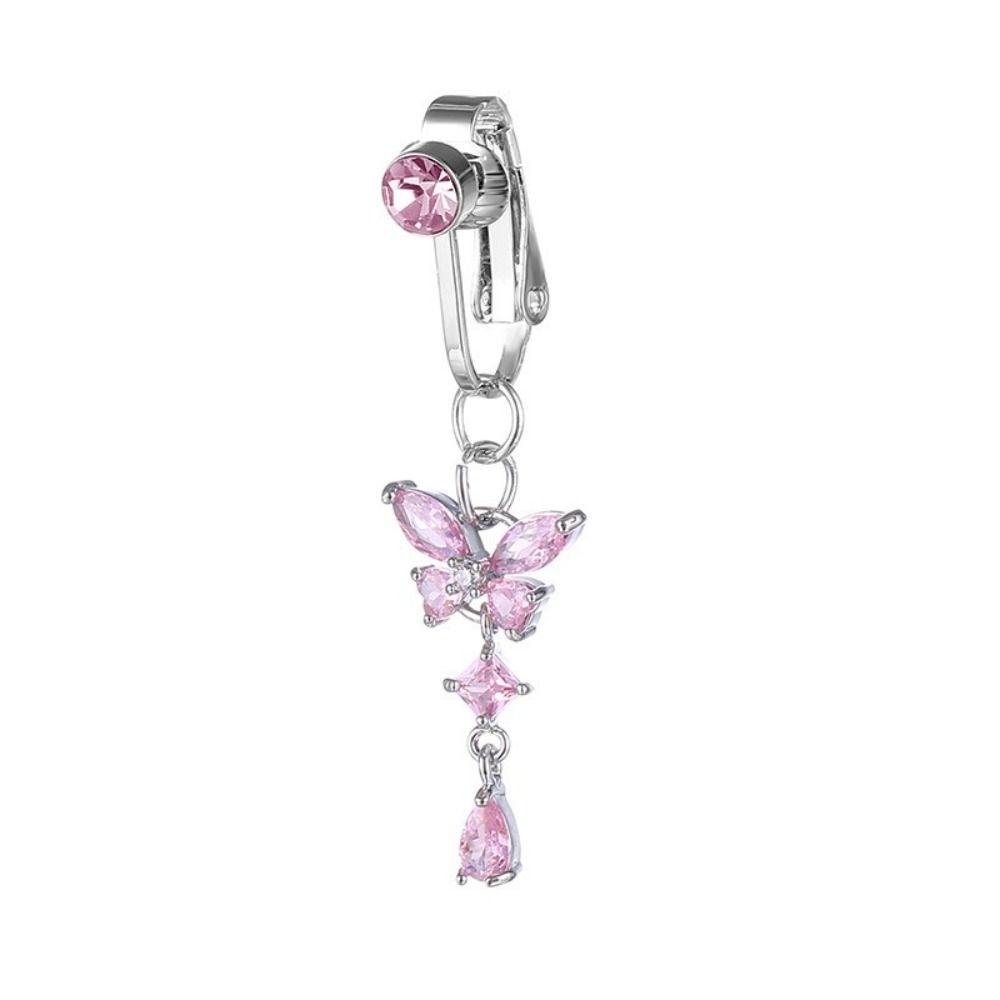 Butterfly Design Clip on Belly - Body Jewelry Materials recension och pris